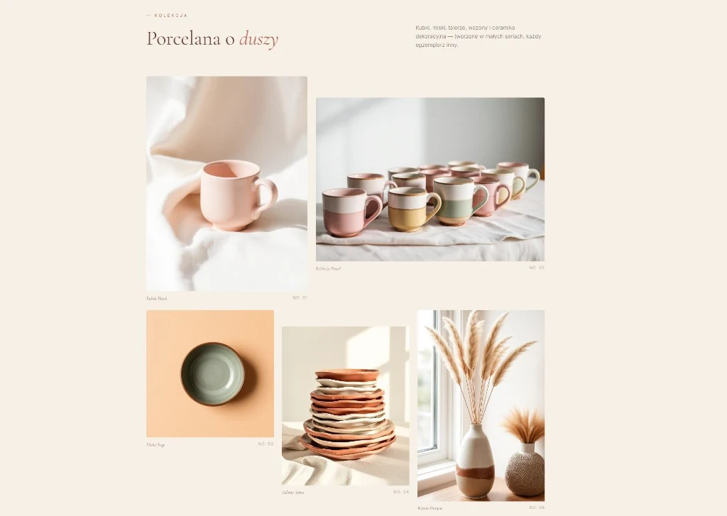 Warsztaty ceramiczne — podstrona pracowni